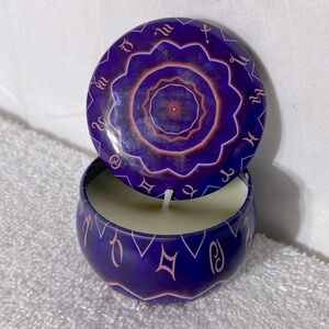 5/$35 Zodiac Rosemary Scented 2.5oz Soy Wax Candle In Tin With Lid NEW